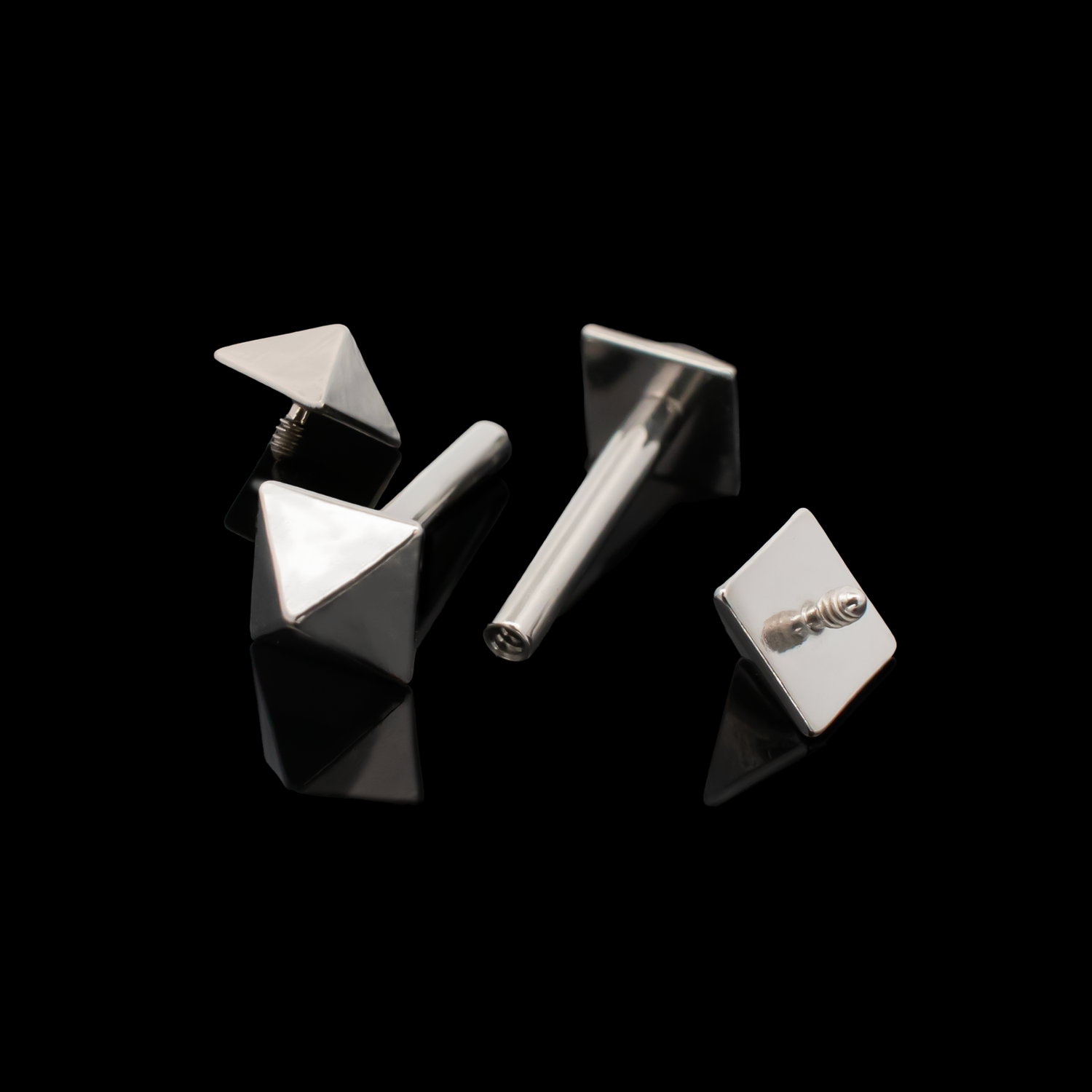 360° Pyramid Stud Earring Base