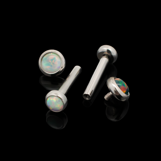 360° Bezel Set Opal Earring Base - Khrysos Jewelry