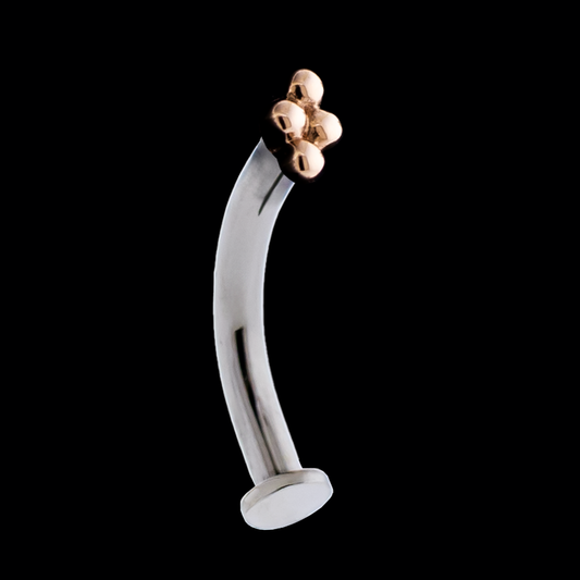 14kt Gold Threadless Non Gemmed Floating Navel - Khrysos Jewelry