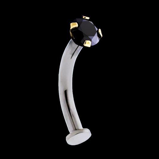 14kt Gold Threadless Classic Floating Navel - Khrysos Jewelry
