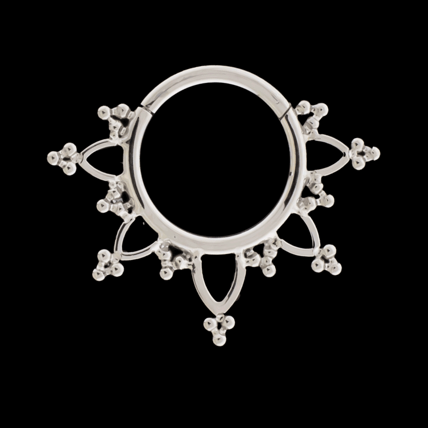 Evangeline - 16G Titanium Hinged Ring - Khrysos Jewelry