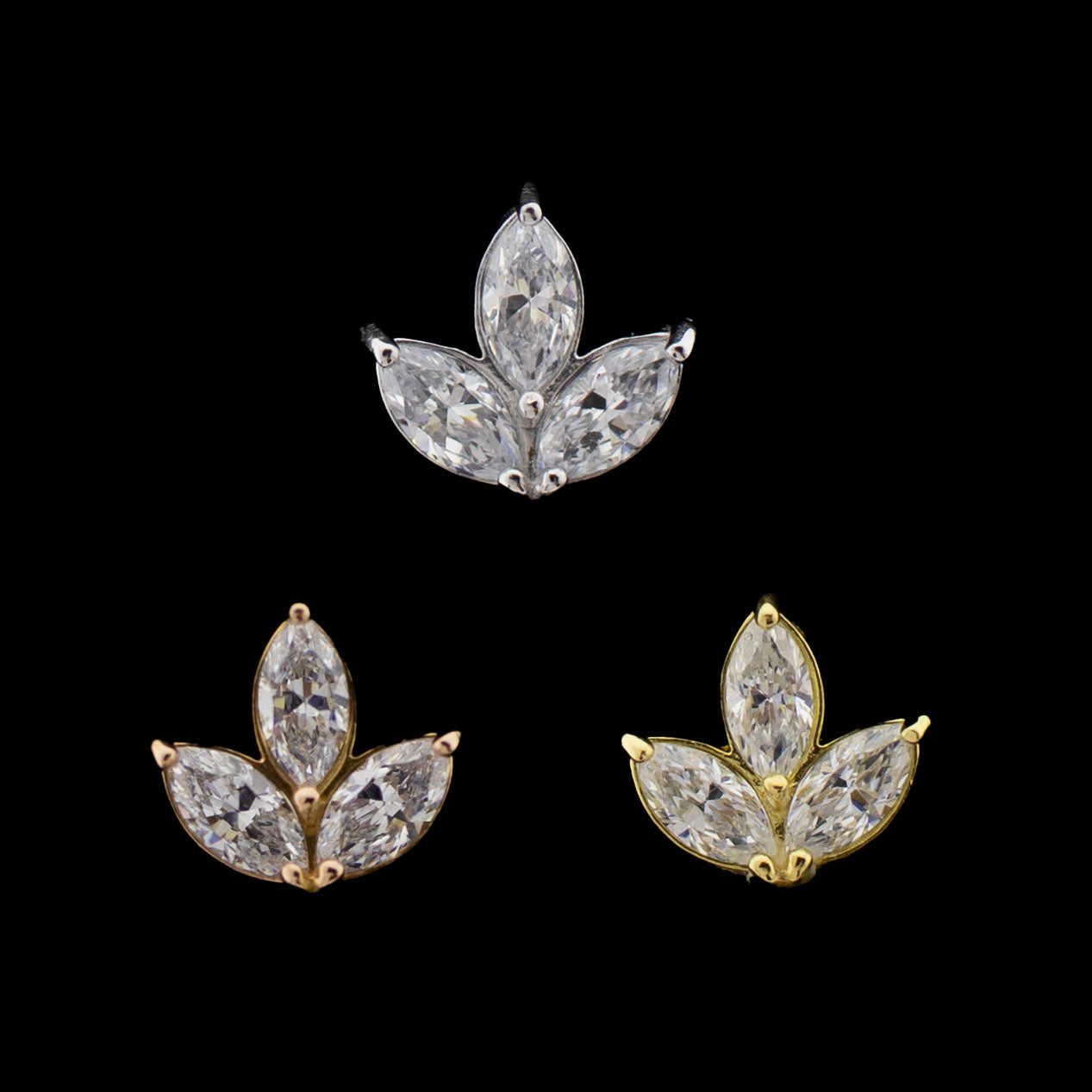 Isla - 18KT Gold Threadless End - Khrysos Jewelry