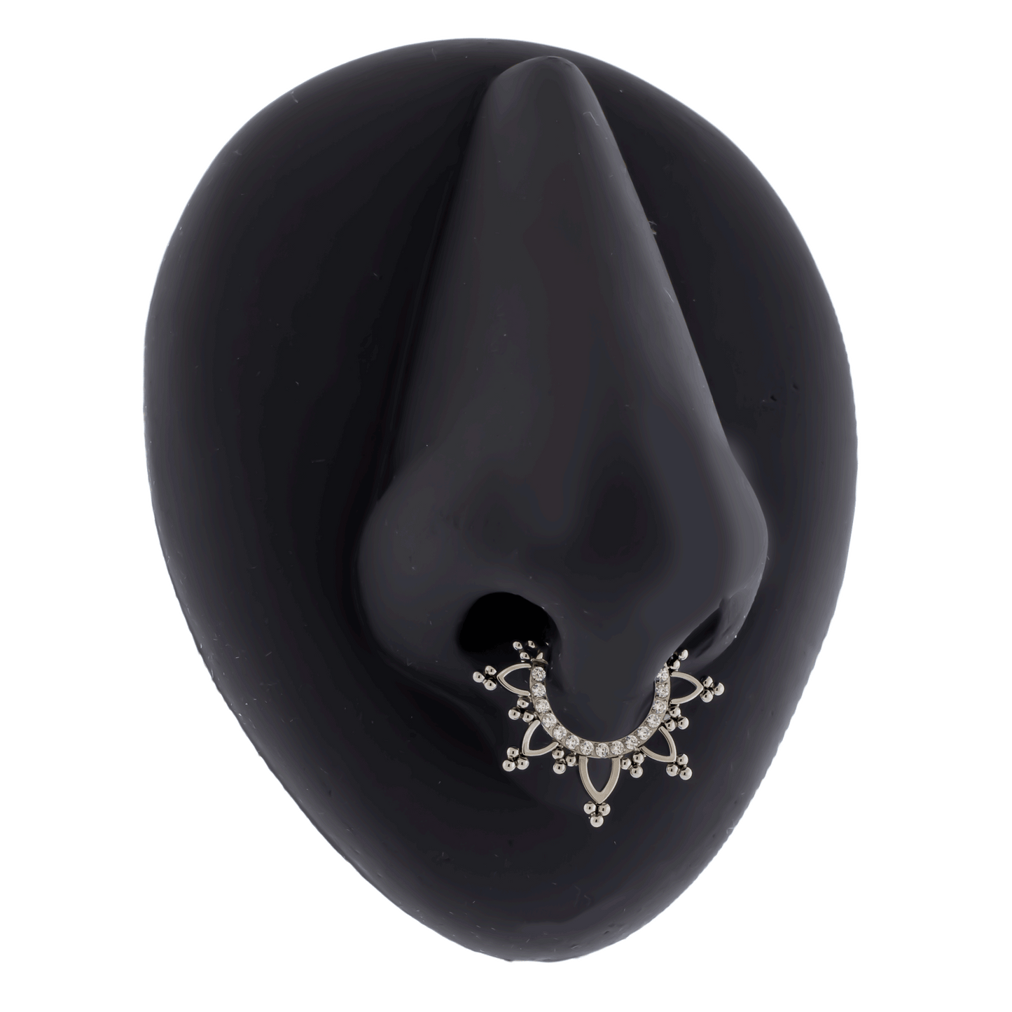 Evangeline - 16G Titanium Hinged Ring - Khrysos Jewelry