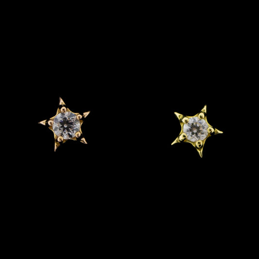 Roxana - 18KT Gold Threadless End - Khrysos Jewelry