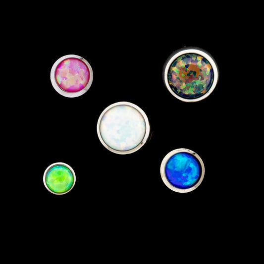 Marlowe - 16G/18G Threaded Opal - Khrysos Jewelry