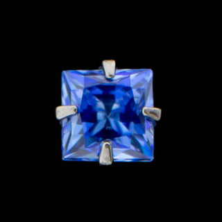 Prong Set Square Premium Zirconia - 16G/18G Internally Threaded