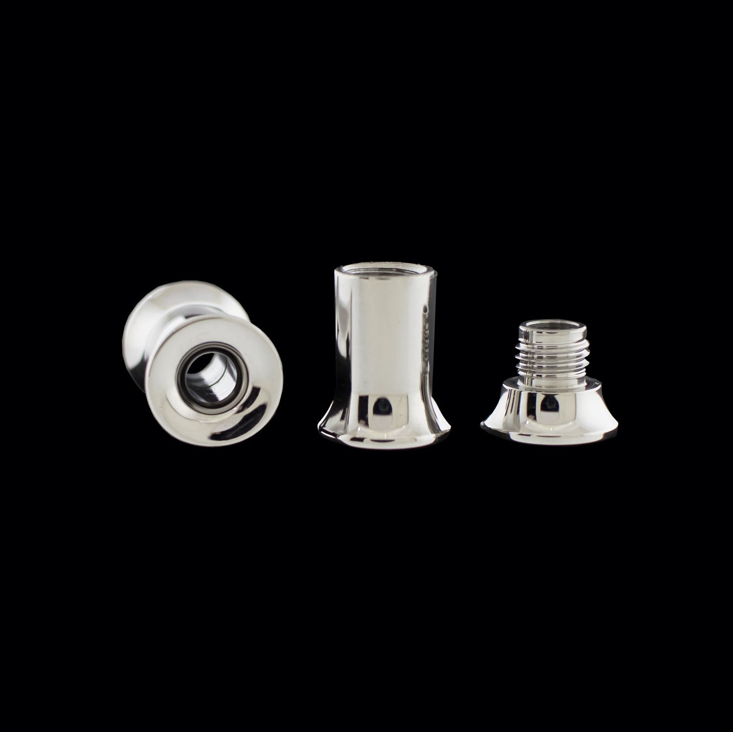 Titanium Double Flare Tunnels - Internally Threaded - Khrysos Jewelry