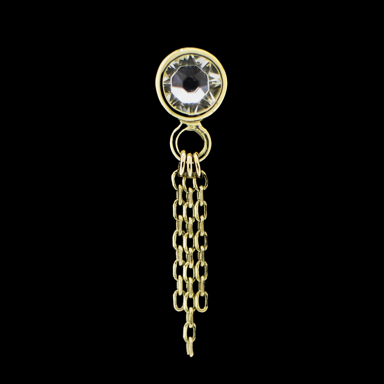 Zara - 14Kt Gold Threadless End - Khrysos Jewelry