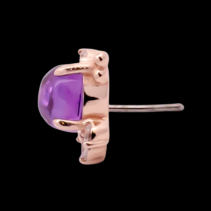 Lunara - 14kt Gold Threadless End - Khrysos Jewelry