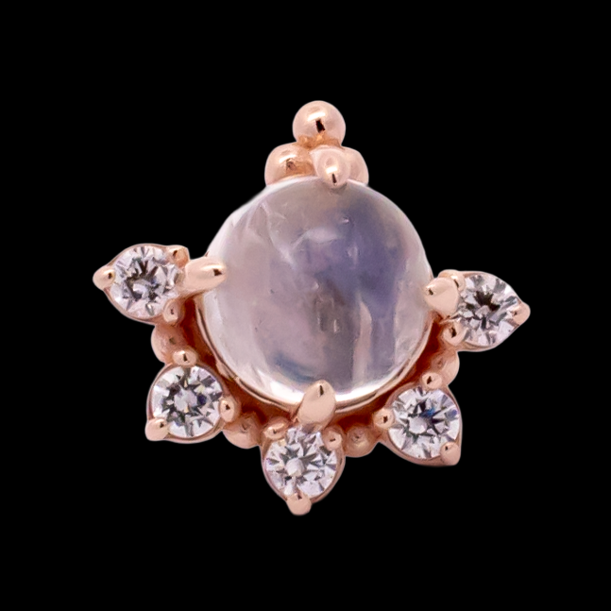 Lunara - 14kt Gold Threadless End - Khrysos Jewelry