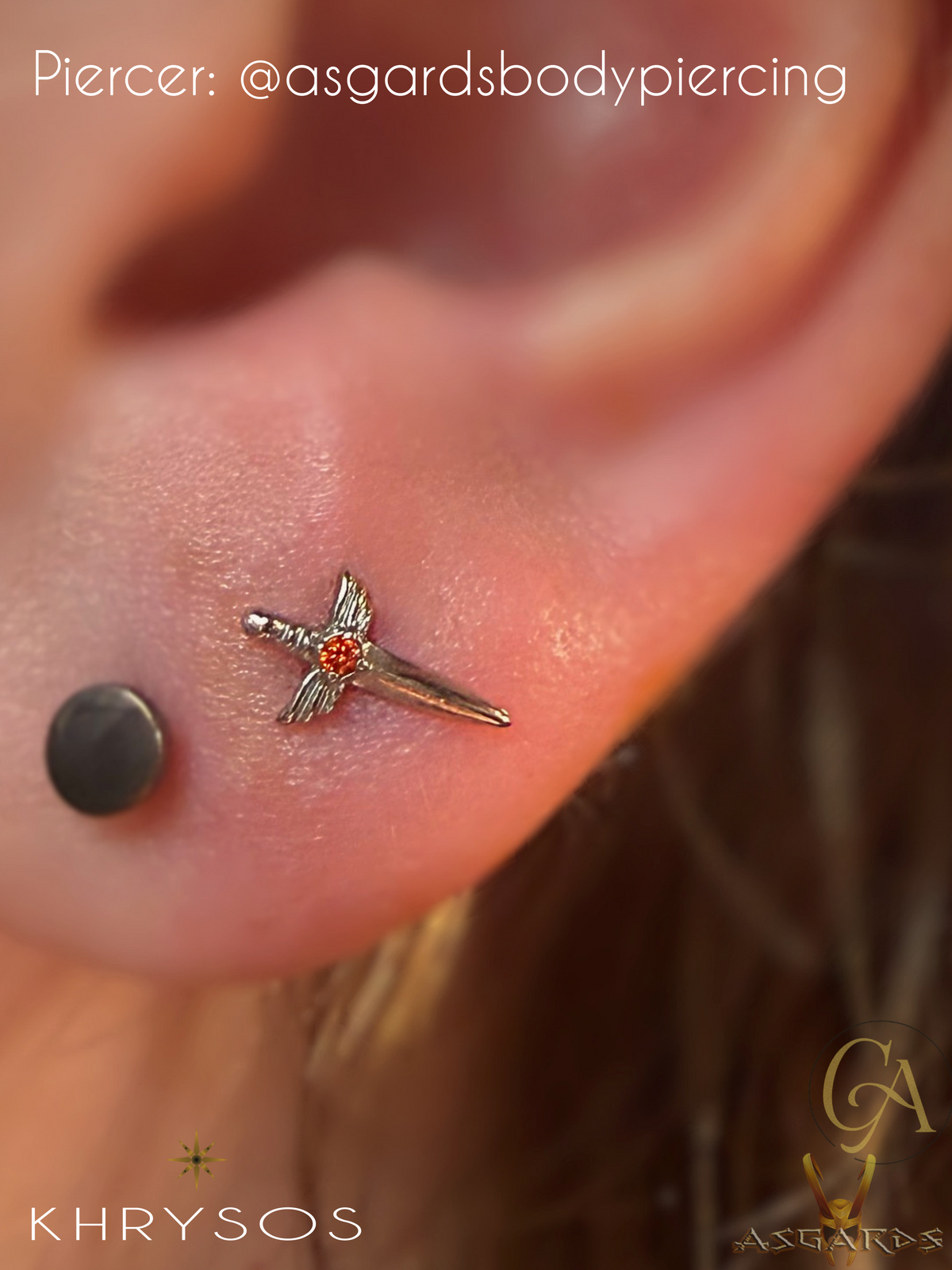 Sable - Titanium Threadless End - Khrysos Jewelry
