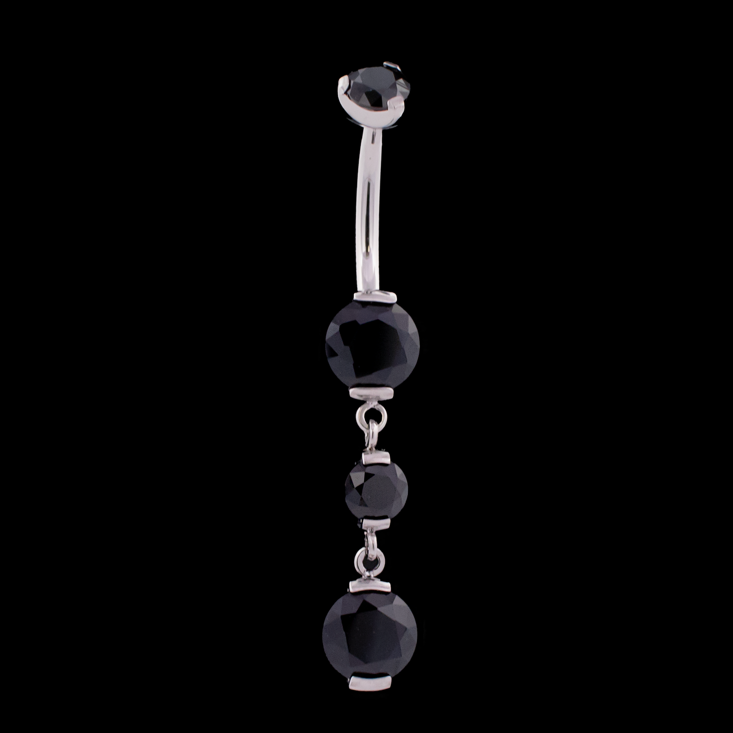 Premium Zirconia Dangling Navel Ring - Khrysos Jewelry