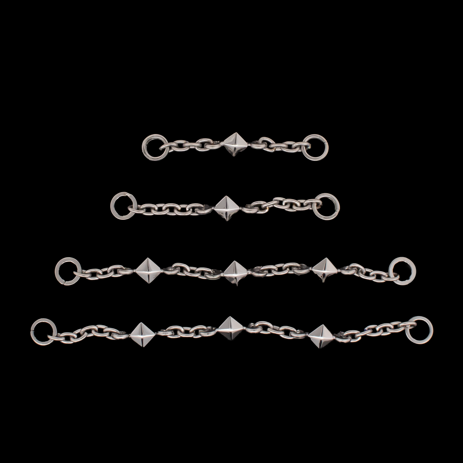 Manon - Titanium Pyramid Chain – Khrysos Jewelry