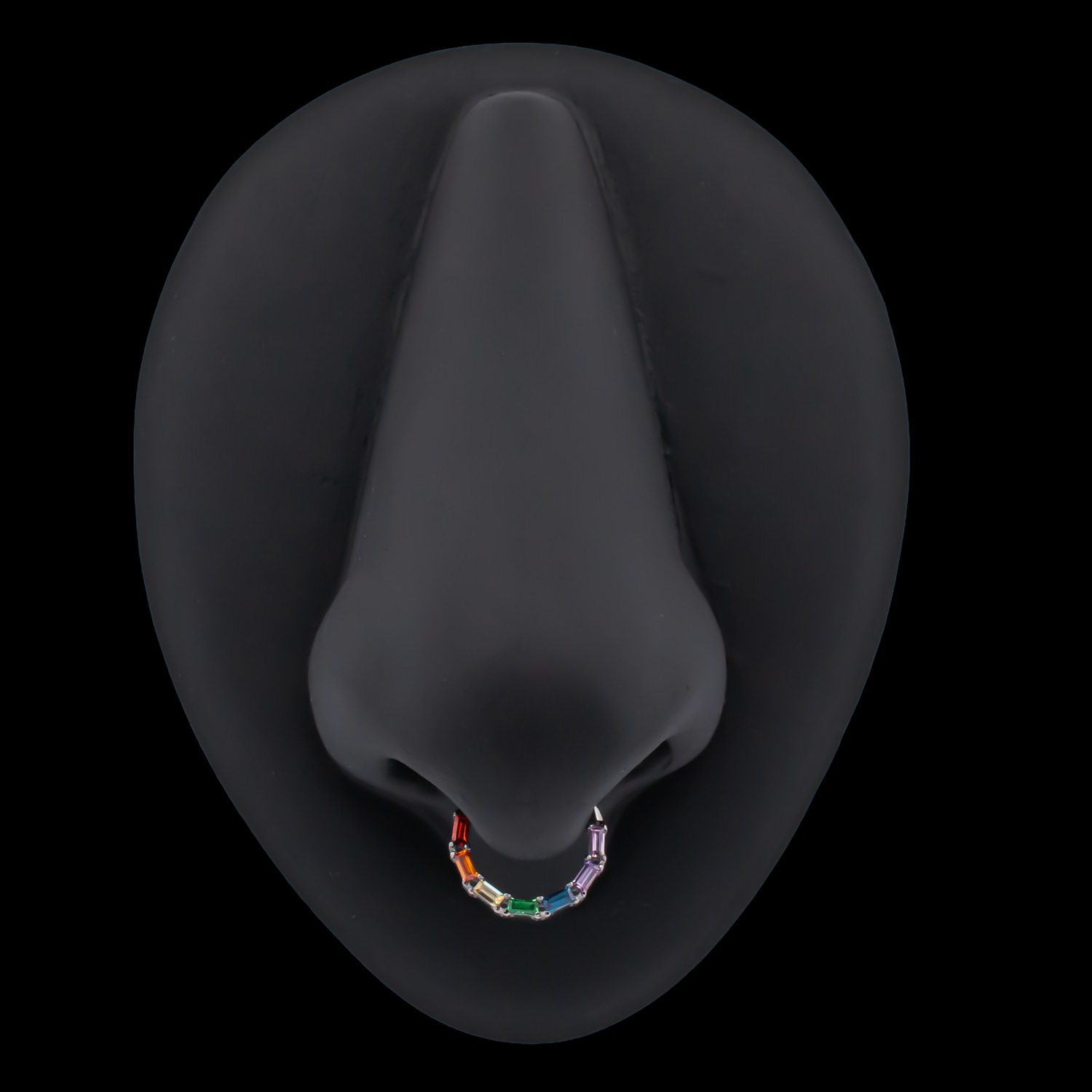 Victoria - Rainbow Hinged Ring - Khrysos Jewelry