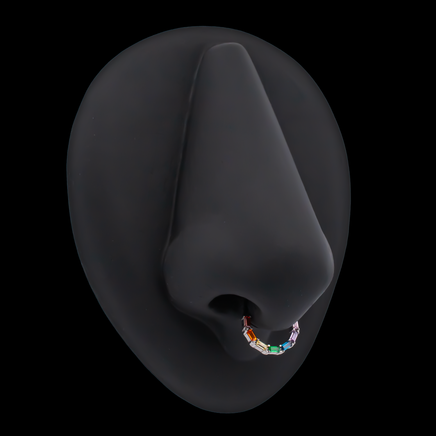 Victoria - Rainbow Hinged Ring - Khrysos Jewelry