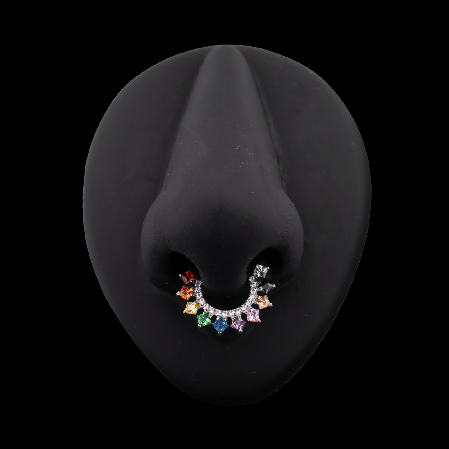 Sienna - Rainbow Titanium Hinged Ring - Khrysos Jewelry