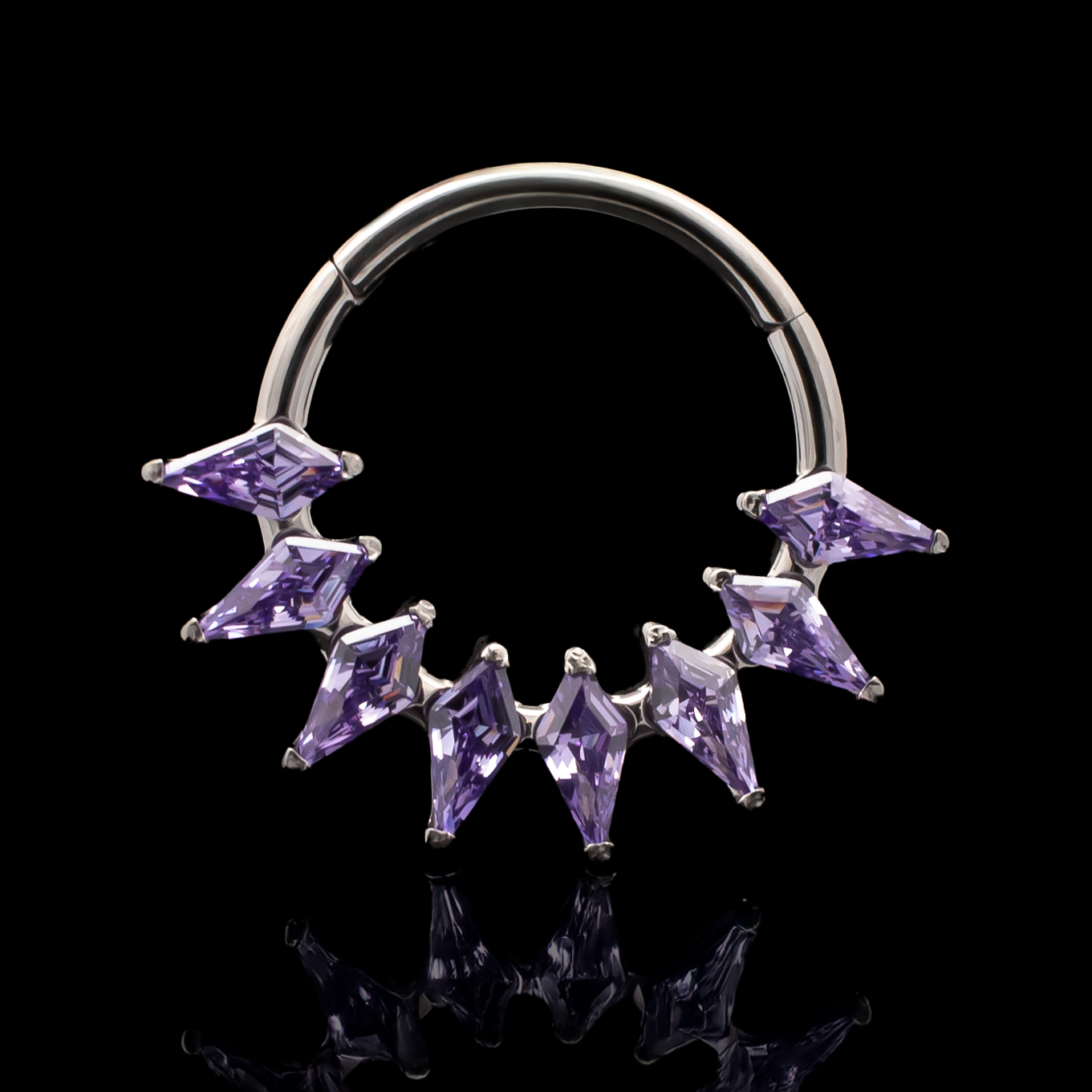Orchid - Hinged Ring - Khrysos Jewelry