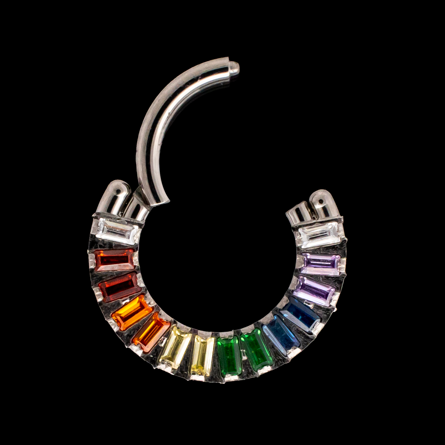 Grytta - Rainbow Hinged Segment Ring - Khrysos Jewelry
