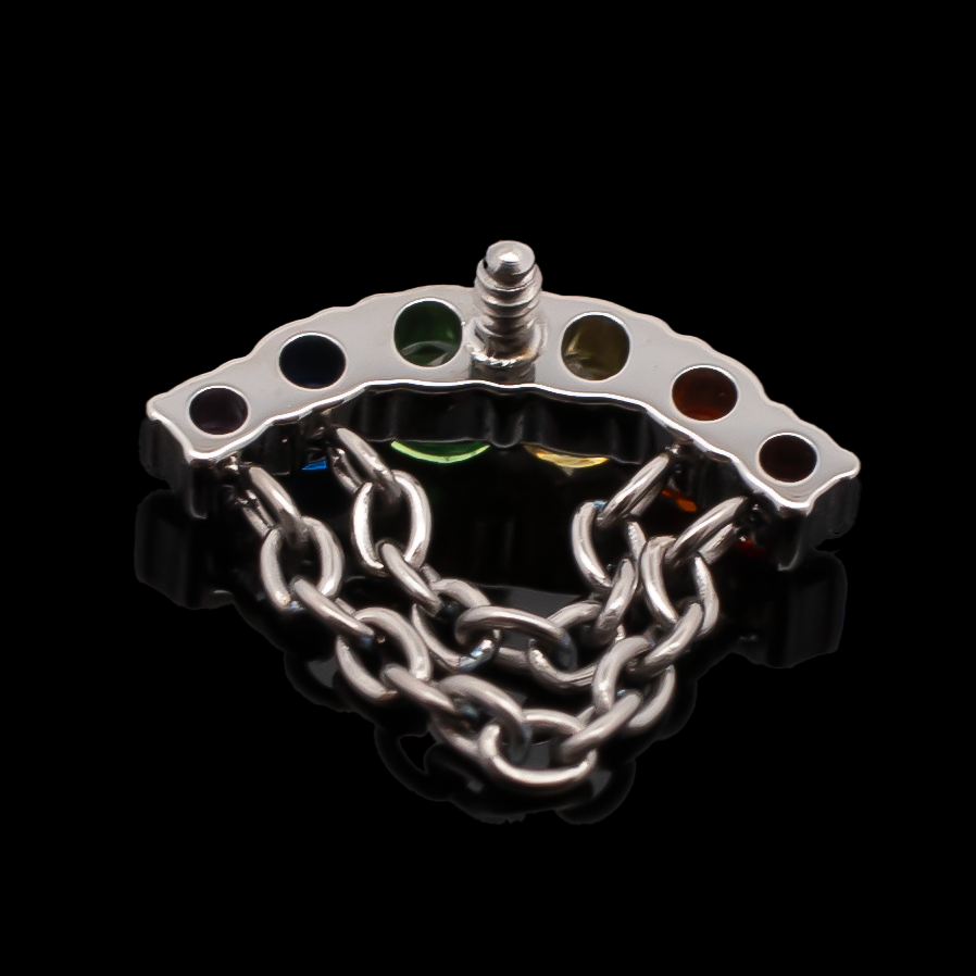 Windsor - Titanium Rainbow Internally Threaded End - Khrysos Jewelry