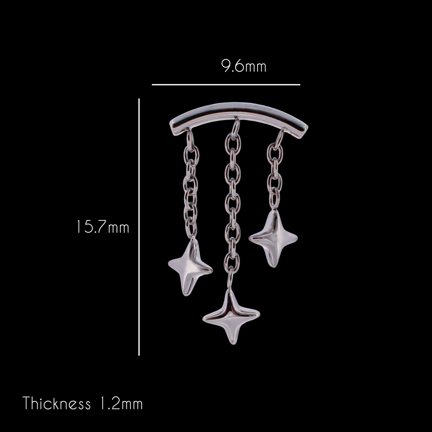 Starla  - 16G Internally Threaded Hidden Helix