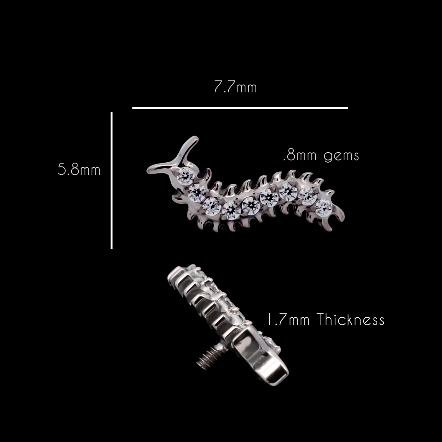 Draven - 16G Internally Threaded End - Khrysos Jewelry