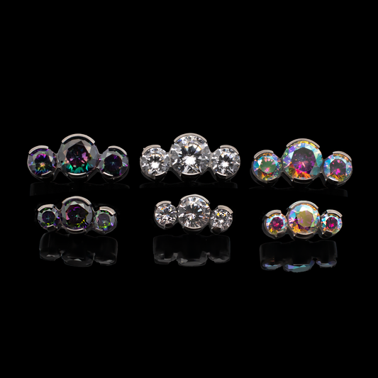 Gemma- 16G/18G Threaded - Khrysos Jewelry