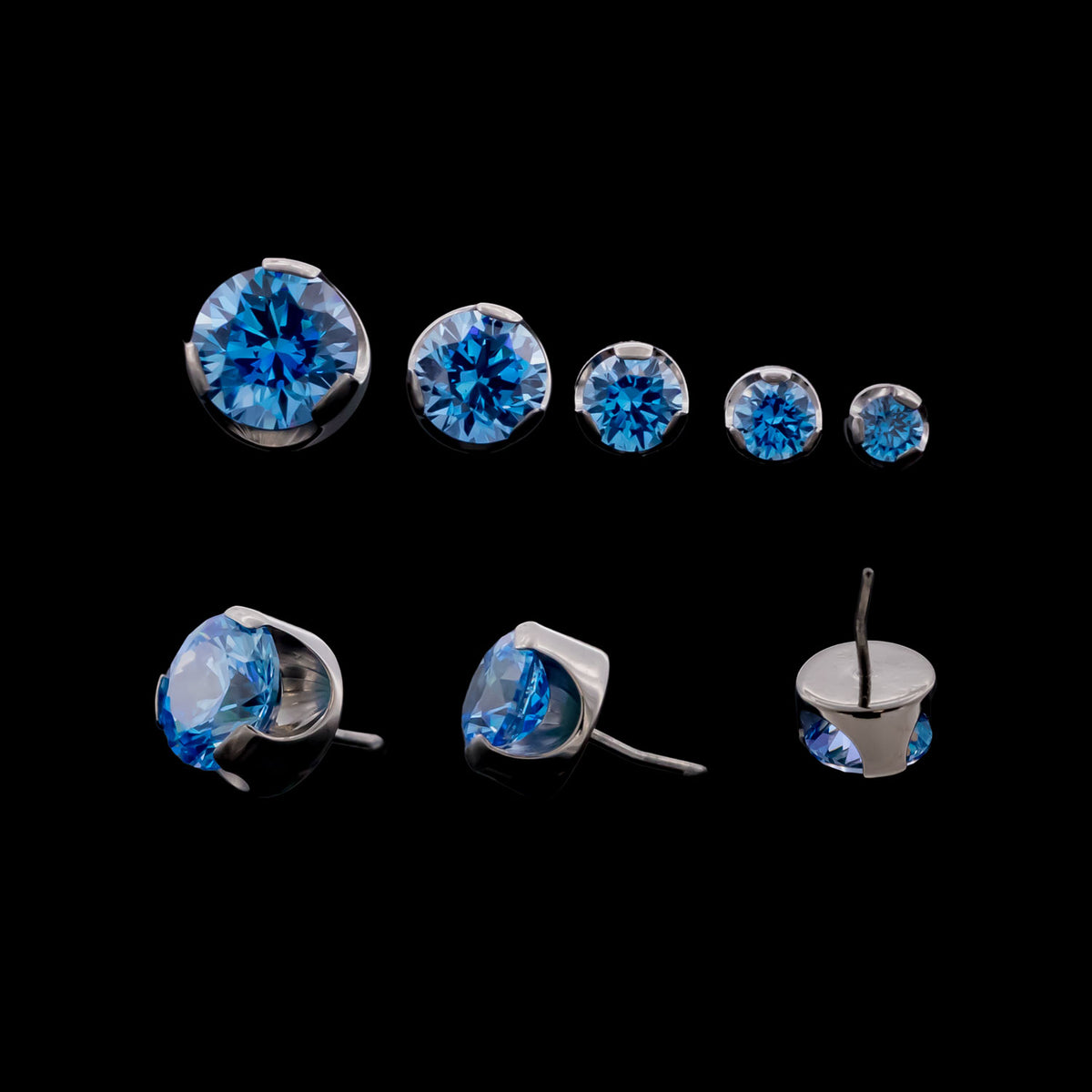 Keon - Round Prong Set Low Profile End - Khrysos Jewelry