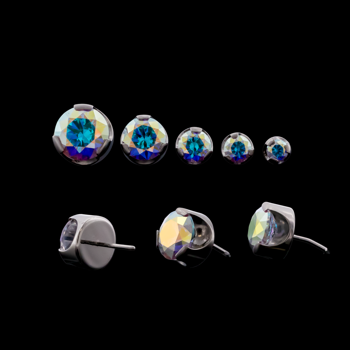 Keon - Round Prong Set Low Profile End - Khrysos Jewelry