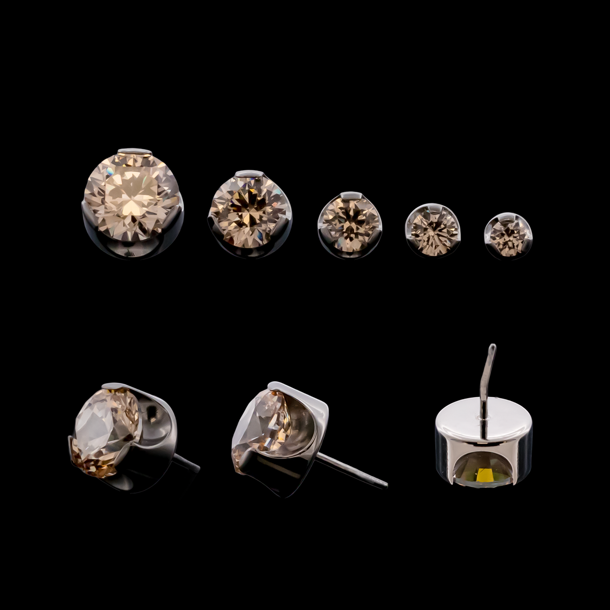 Keon - Round Prong Set Low Profile End - Khrysos Jewelry
