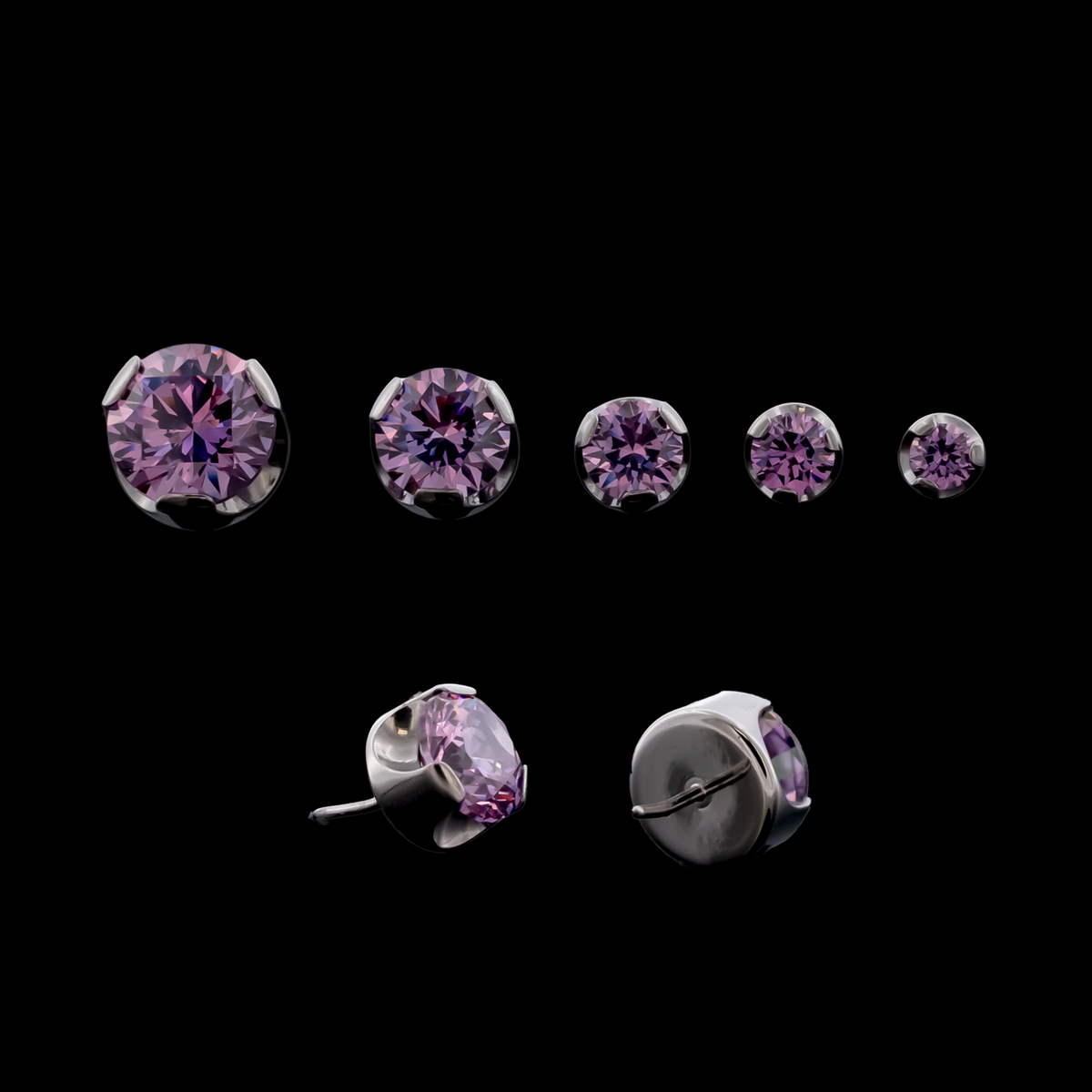 Keon - Round Prong Set Low Profile End - Khrysos Jewelry
