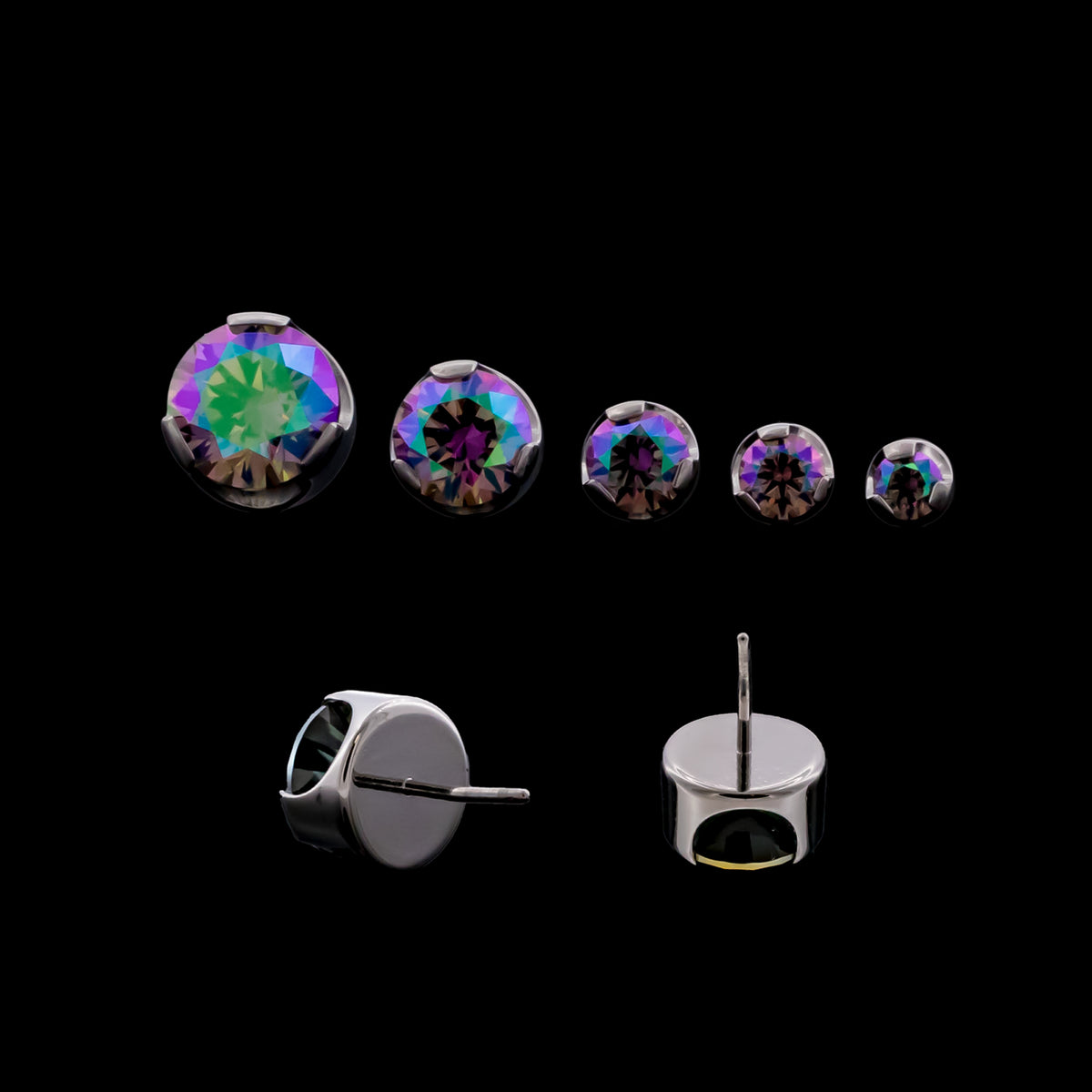 Keon - Round Prong Set Low Profile End - Khrysos Jewelry