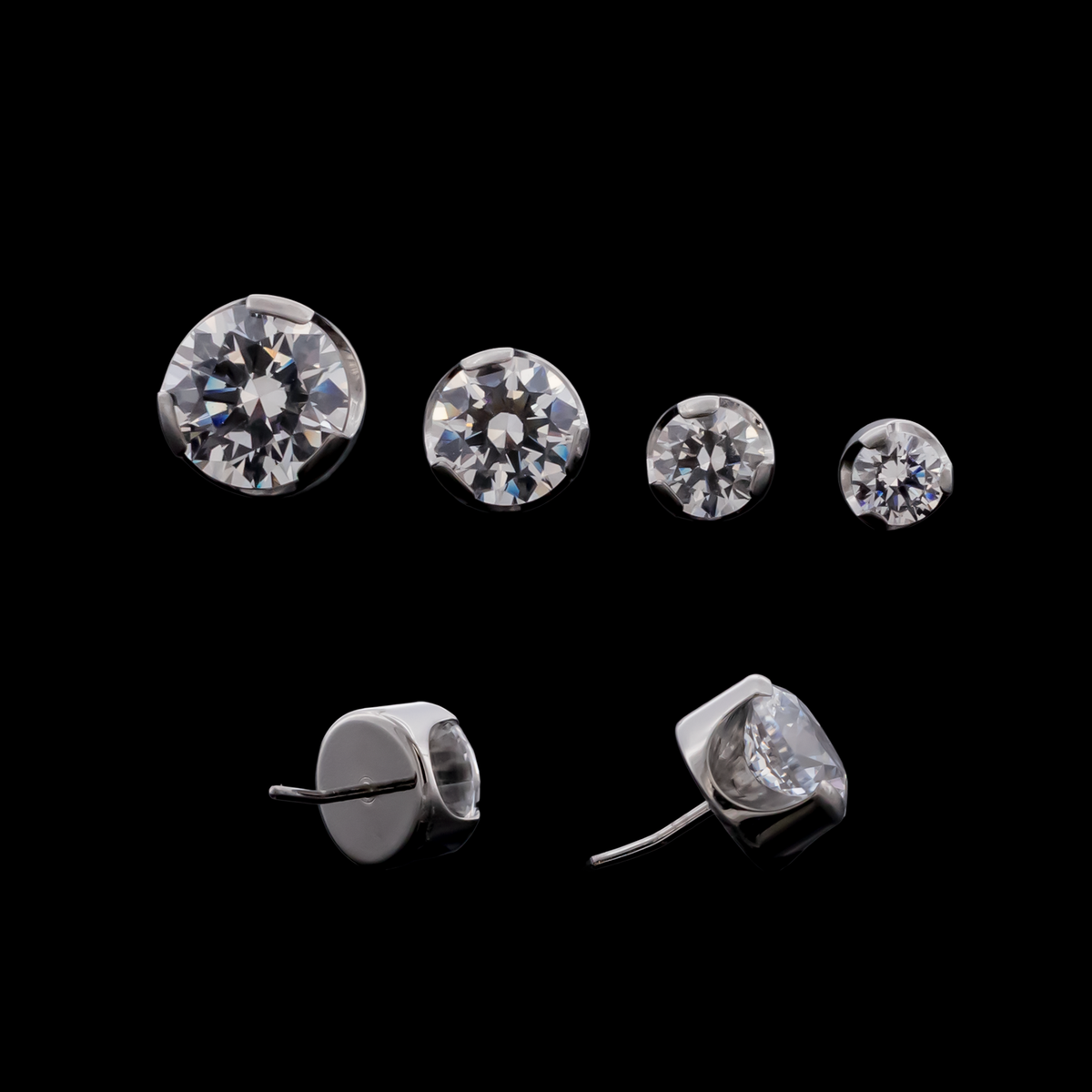 Keon - Round Prong Set Low Profile End - Khrysos Jewelry