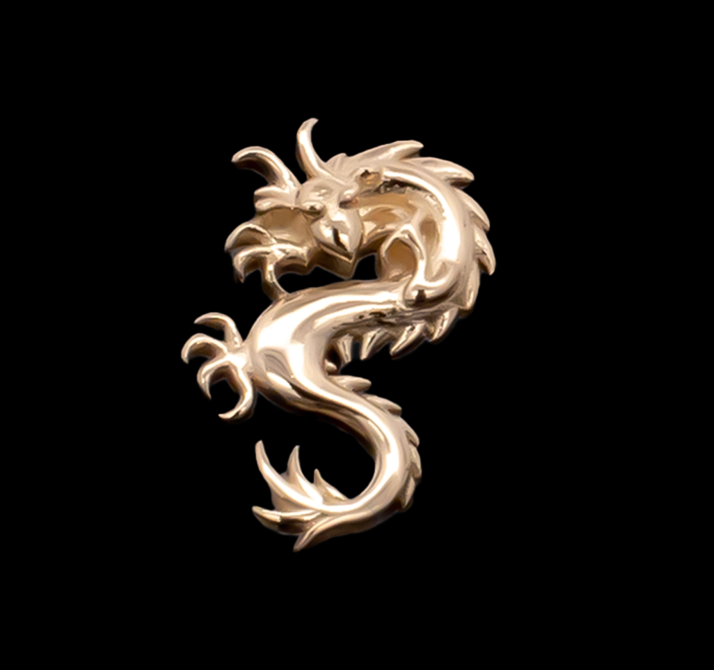 Draco - 14kt Gold Threadless End - Khrysos Jewelry