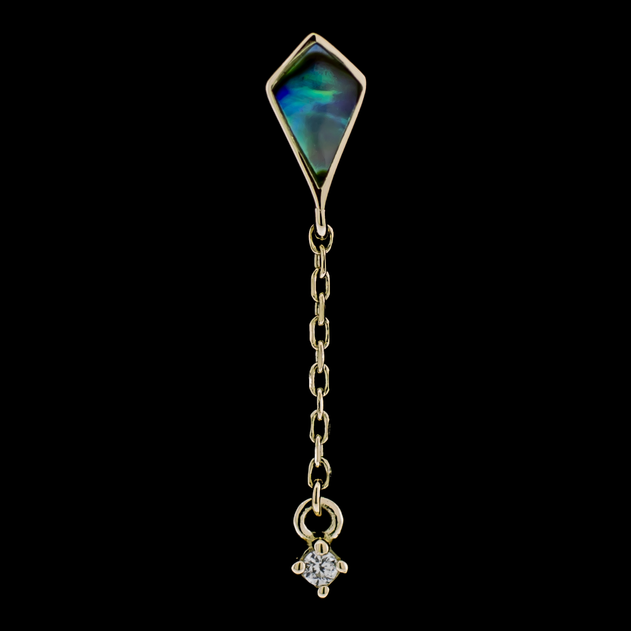 Luminara- 14KT Gold Threadless End - Khrysos Jewelry