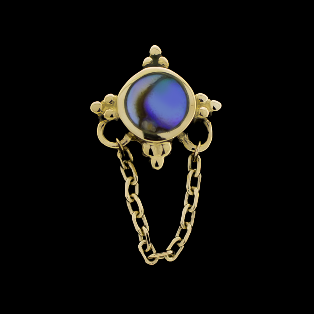 Opulenza- 14KT Gold Threadless End - Khrysos Jewelry
