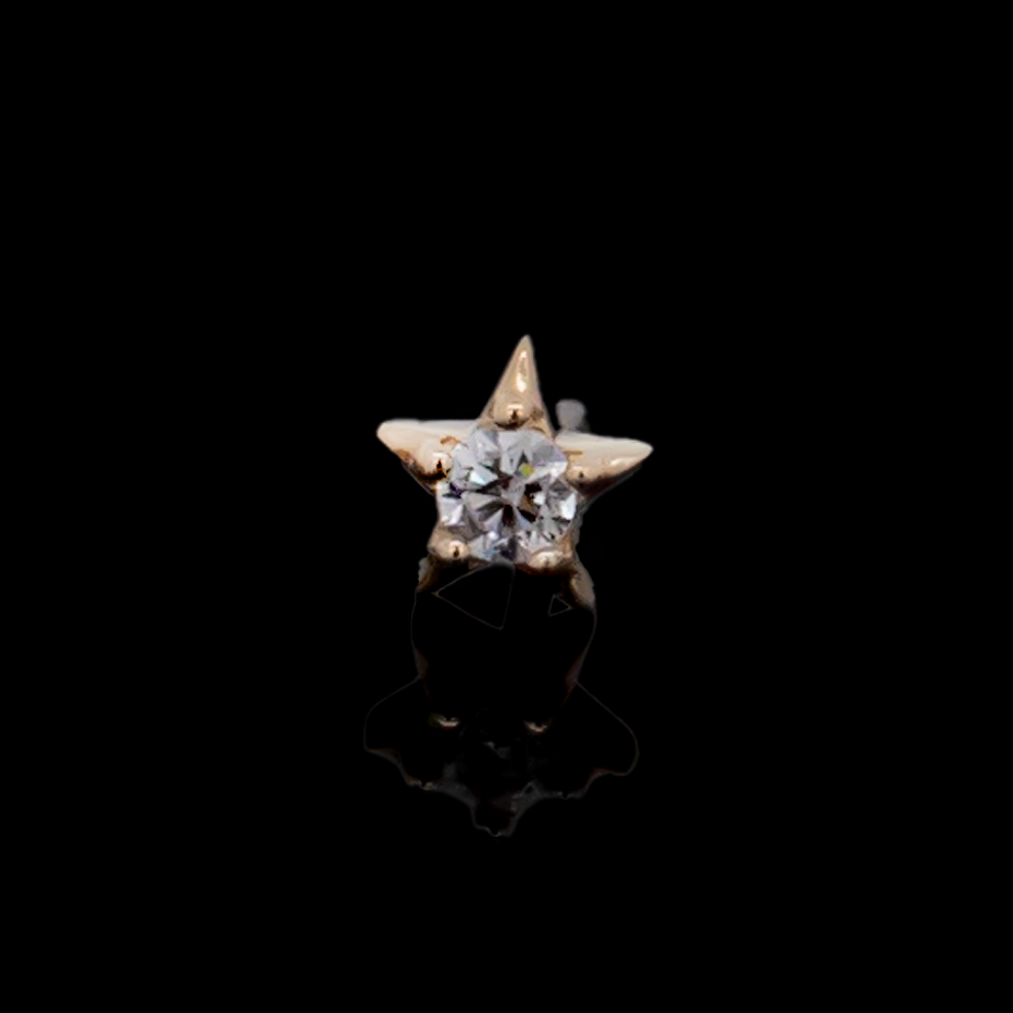 Auric - 14kt Gold Threadless End - Khrysos Jewelry