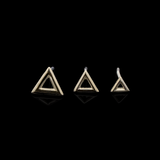Tria – 14KT Gold Open Triangle Threadless End