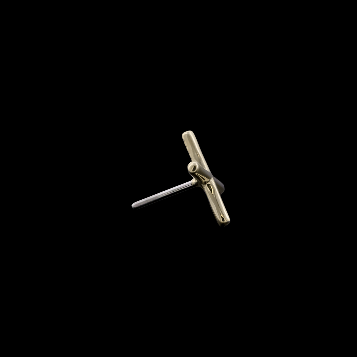 Xyra – 14KT Gold X-Shaped Threadless End