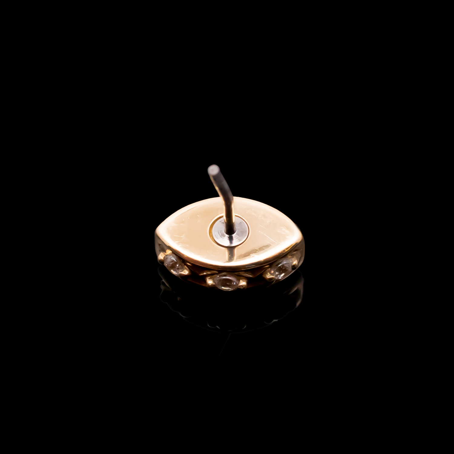 Orlina - 18kt Gold Threadless End - Khrysos Jewelry