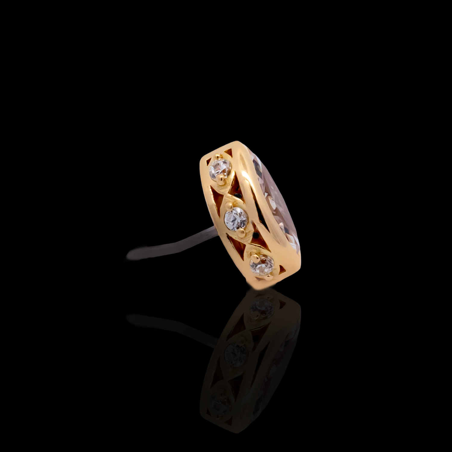 Threadless Piercing End 18K Gold Threadless Ends for Piercings