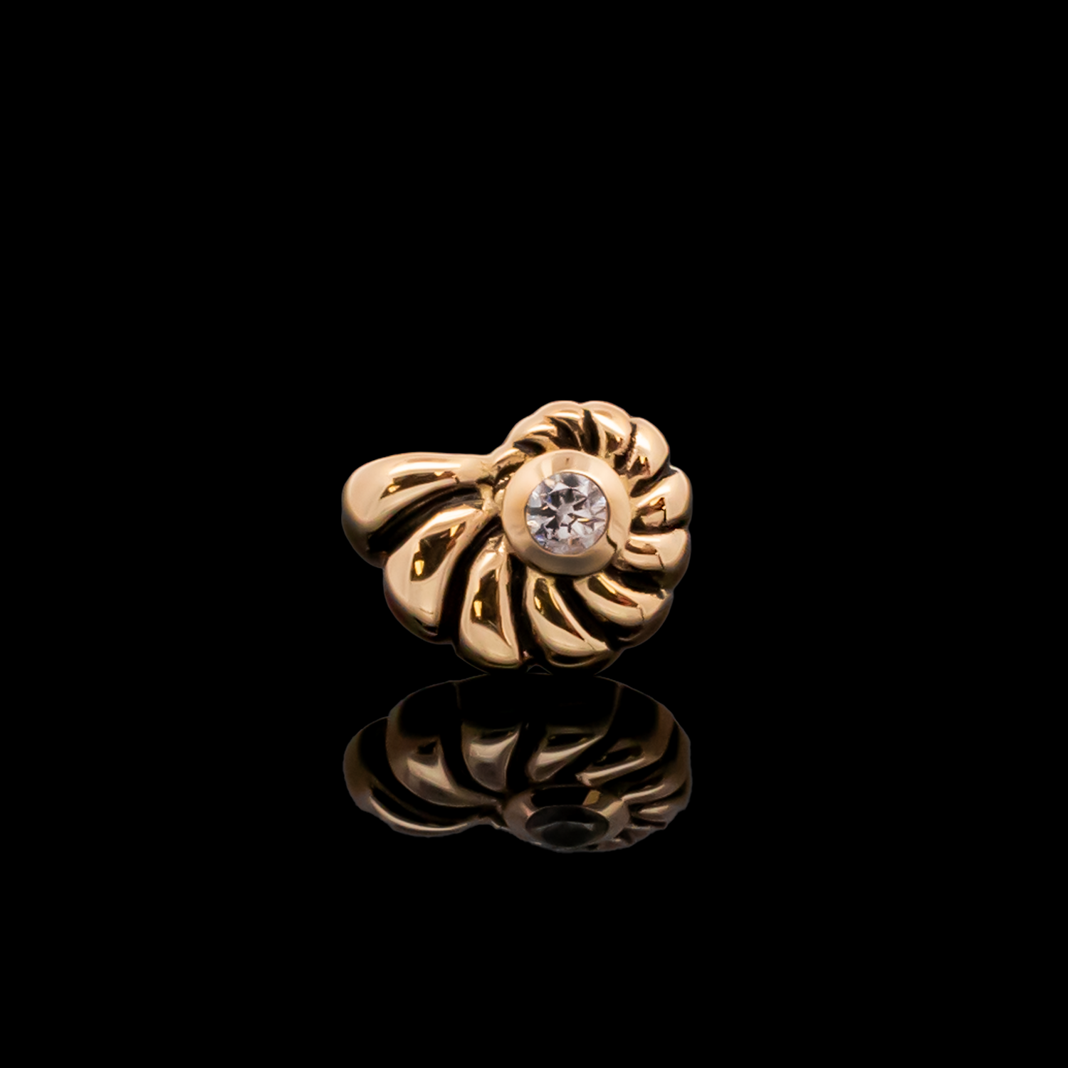 Riviera - 18kt Gold Threadless End - Khrysos Jewelry
