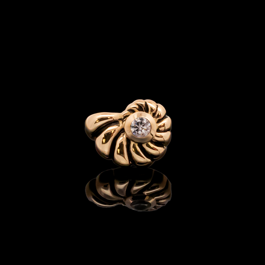 Riviera - 18kt Gold Threadless End - Khrysos Jewelry