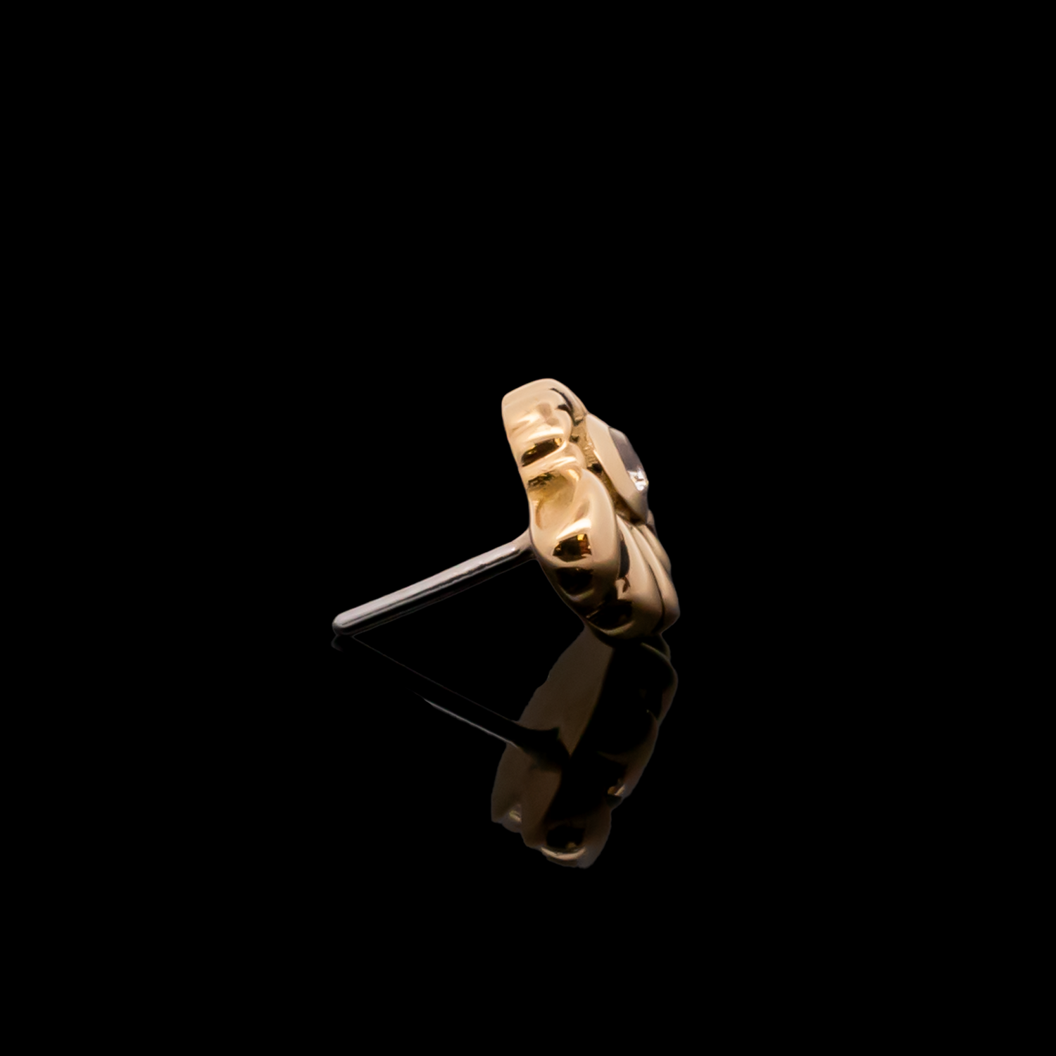Riviera - 18kt Gold Threadless End - Khrysos Jewelry