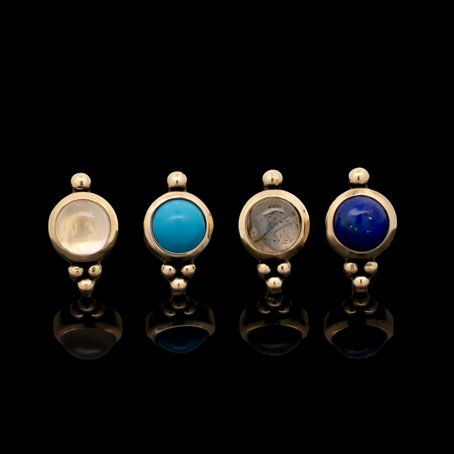 Linden - 18kt Gold Threadless End - Khrysos Jewelry