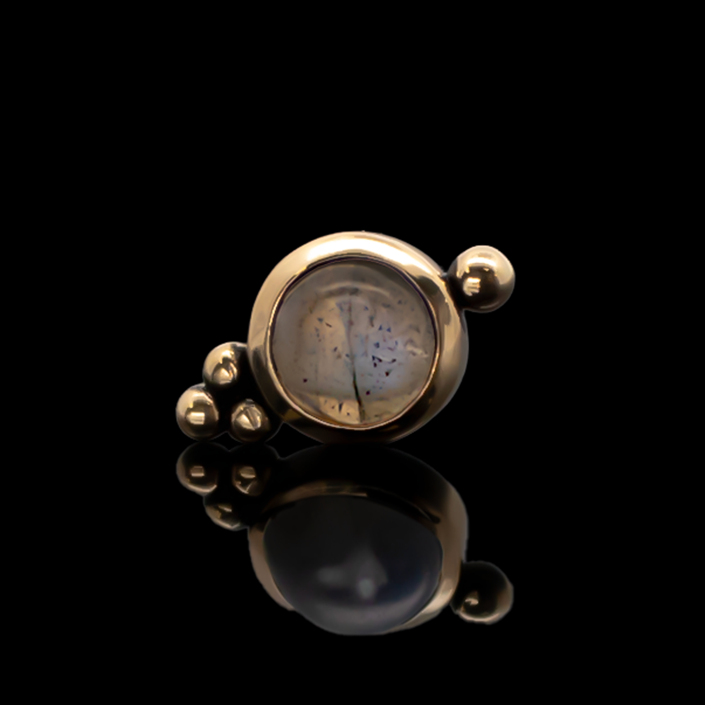 Linden - 18kt Gold Threadless End - Khrysos Jewelry