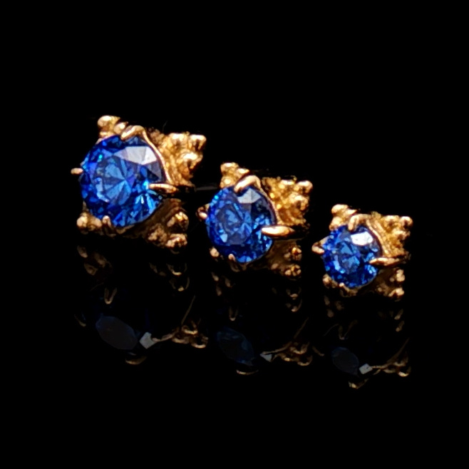 Wren - 18kt Gold Threadless End - Khrysos Jewelry