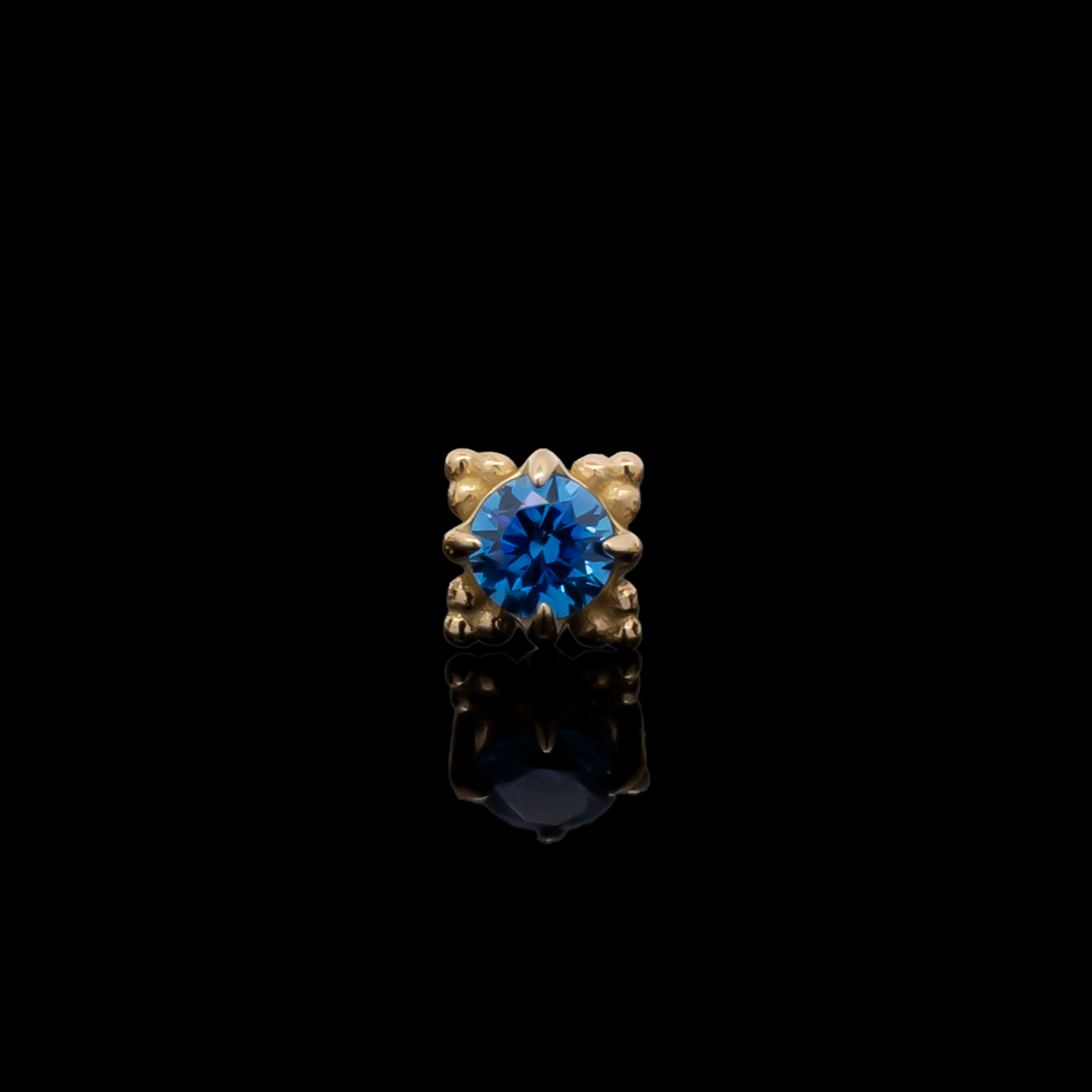 Wren - 18kt Gold Threadless End - Khrysos Jewelry