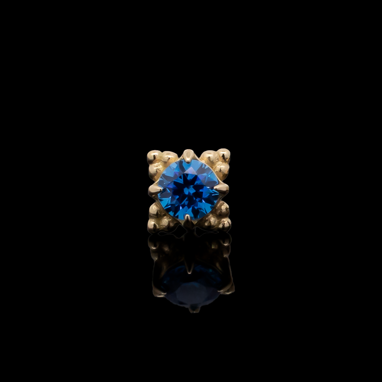 Wren - 18kt Gold Threadless End - Khrysos Jewelry