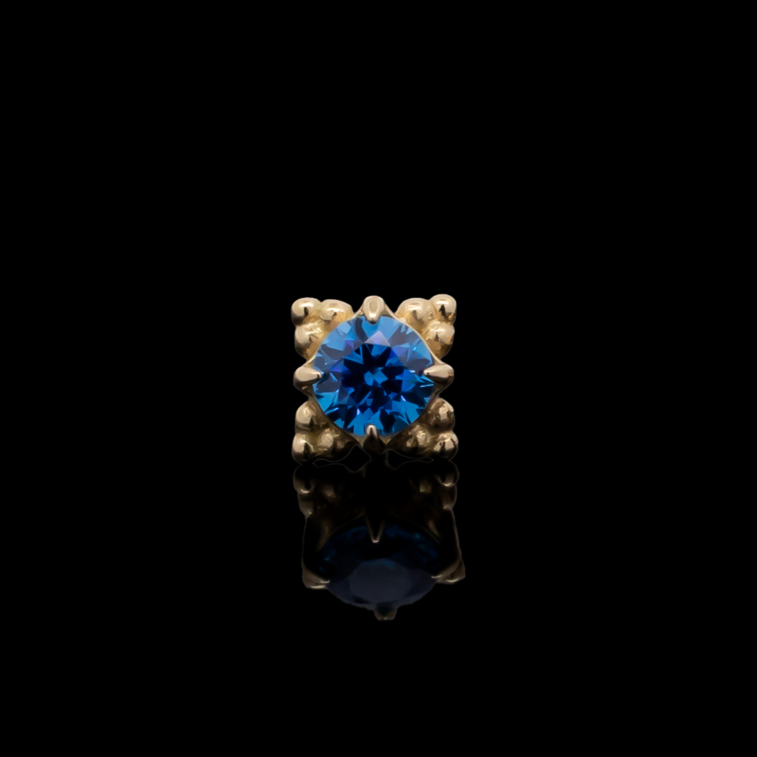 Wren - 18kt Gold Threadless End - Khrysos Jewelry