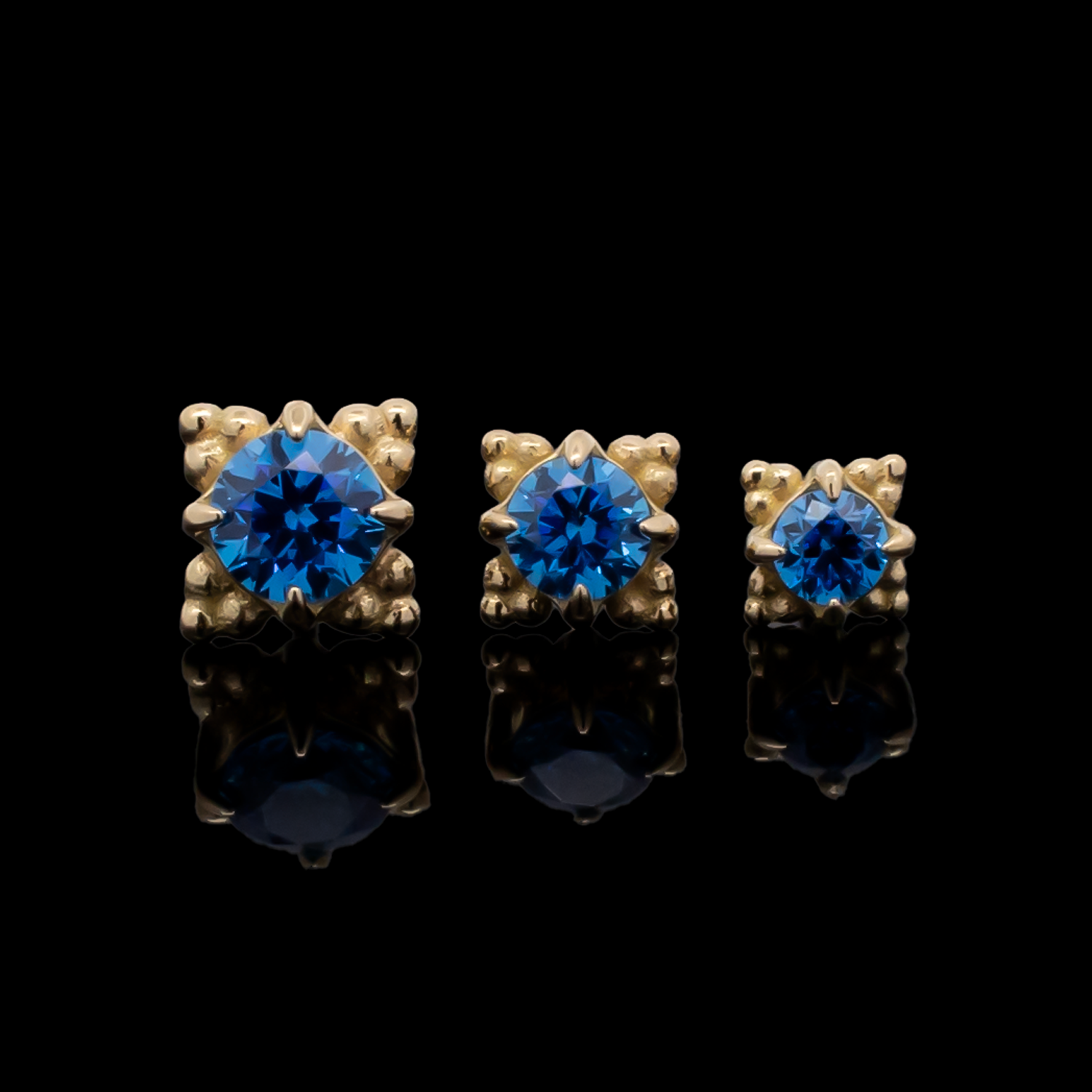 Wren - 18kt Gold Threadless End - Khrysos Jewelry